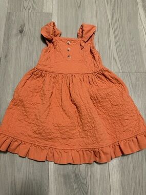 Kate Quinn Girls Orange Ruffle Dress Size 2T